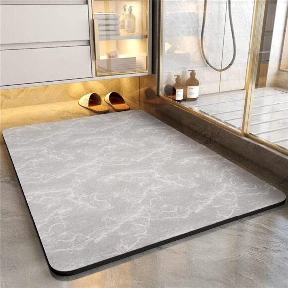 Bath Mat-Bathroom Mat Bathroom Rug Absorbent Stain Resistant-Non Slip Quick Dry - Picture 1 of 7